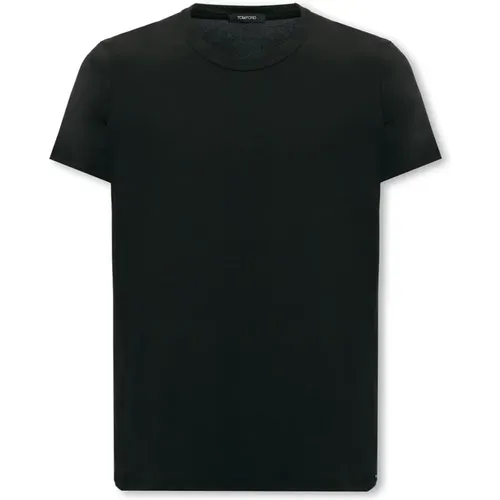 Baumwoll T-Shirt , Herren, Größe: XS - Tom Ford - Modalova