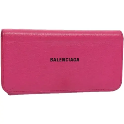 Pre-owned Leather wallets , female, Sizes: ONE SIZE - Balenciaga Vintage - Modalova