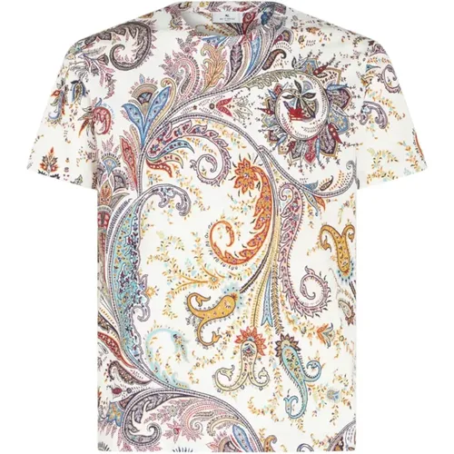 Embroidered Pegaso Symbol Crewneck T-shirts and Polos , male, Sizes: XL, M - ETRO - Modalova