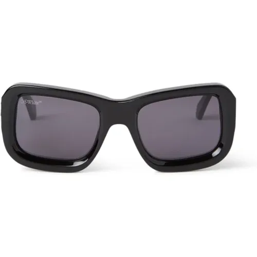 Schwarze Sonnenbrille für Frauen , Damen, Größe: 53 MM - Off White - Modalova