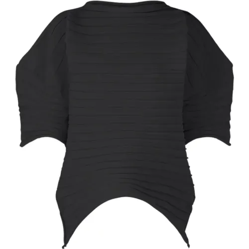 Schwarzes Chili Strickhemd , Damen, Größe: ONE Size - Issey Miyake - Modalova