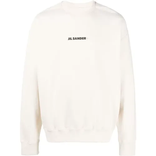 Natural Logo Black Sweatshirt , male, Sizes: M, XL, L, S - Jil Sander - Modalova