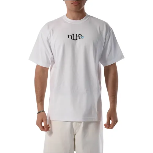 Baumwoll-T-Shirt mit Front- und Rückendruck , Herren, Größe: L - HUF - Modalova