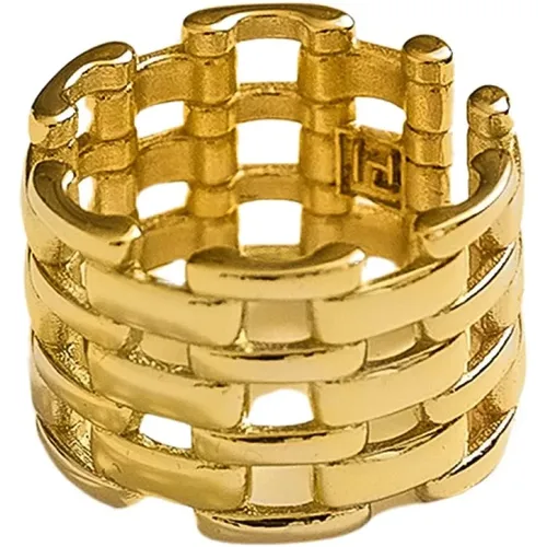 Vergoldeter Mesh-Ring , Damen, Größe: ONE Size - Federica Tosi - Modalova