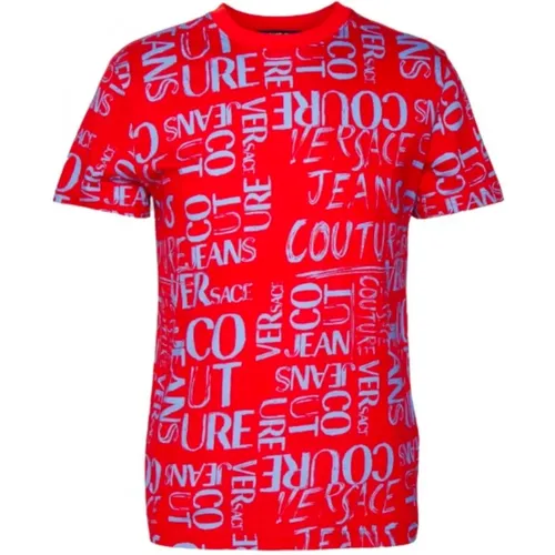 Logo Print T-shirt for Men - XL , male, Sizes: XL - Versace Jeans Couture - Modalova