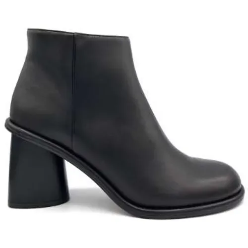 Schwarzer Leder Stiefelette mit Reißverschluss , Damen, Größe: 40 EU - Jeannot - Modalova