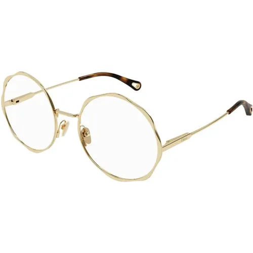 Metallische Optische Brille für Damen , unisex, Größe: 56 MM - Chloé - Modalova
