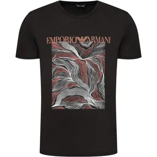 Stylisches T-Shirt mit Logo-Print , Herren, Größe: M - Emporio Armani - Modalova