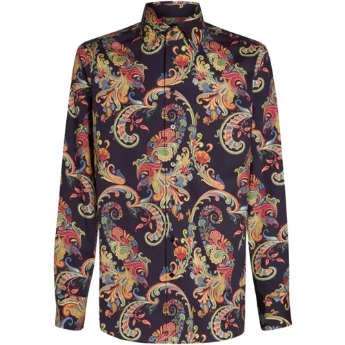 Kaschmir-Print-Shirt Klassischer Kragen - ETRO - Modalova