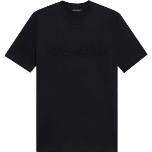 Logo Baumwoll T-shirt , Herren, Größe: XL - Brooks Brothers - Modalova