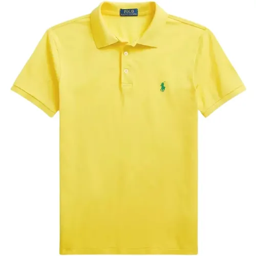 Gelbes Slim Fit Polo Shirt , Herren, Größe: L - Ralph Lauren - Modalova