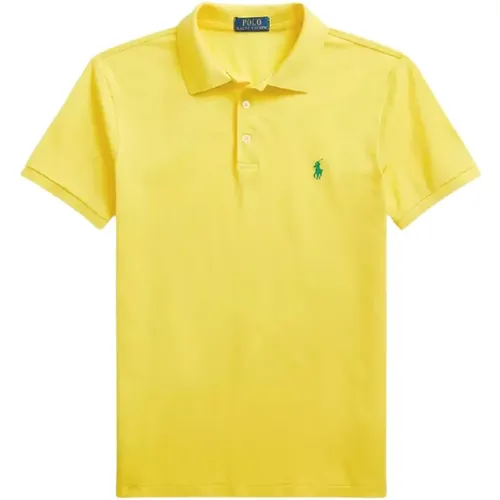 Gelbes Slim Fit Polo Shirt , Herren, Größe: M - Ralph Lauren - Modalova