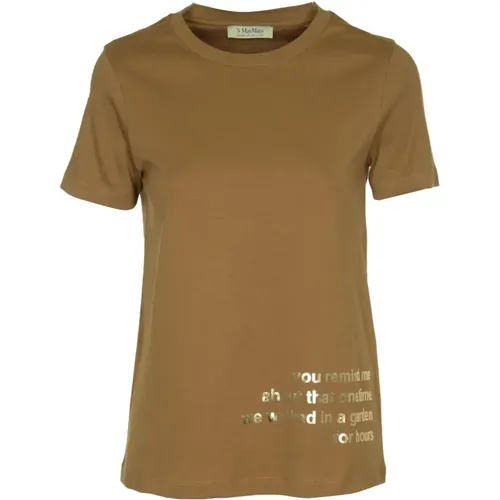 Camel T-shirts and Polos , female, Sizes: S, M - Max Mara - Modalova