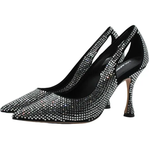 Glitzy Lederpumps mit Spitzer Kappe , Damen, Größe: 38 EU - Lola Cruz - Modalova