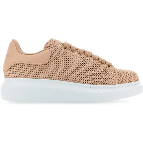 Elegante gehäkelte Sneaker mit Lederabsatz , Damen, Größe: 37 EU - alexander mcqueen - Modalova