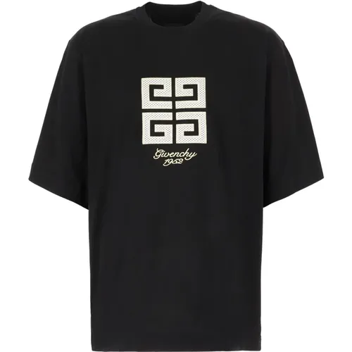 Lässiges Baumwoll-T-Shirt,Schwarze T-Shirts und Polos mit 4G Logo - Givenchy - Modalova