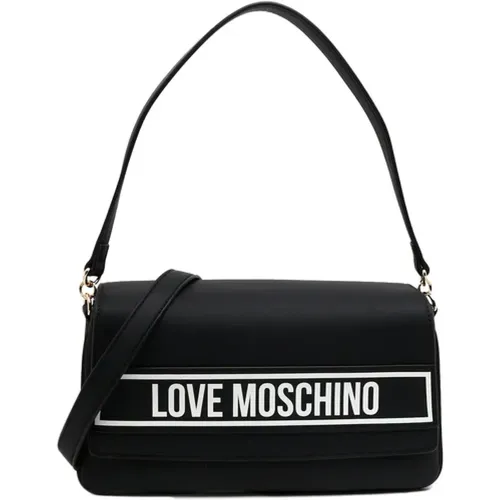 Logo Lettering Shoulder Bag with Adjustable Strap , female, Sizes: ONE SIZE - Love Moschino - Modalova