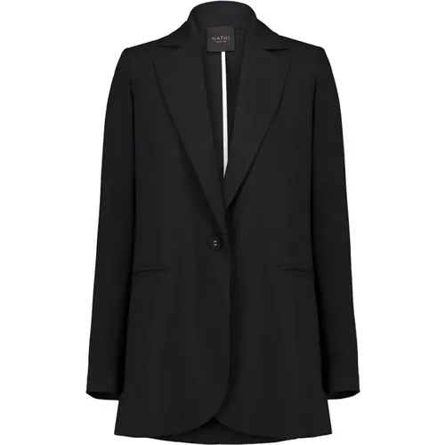 Elegante Schwarze Jacke , Damen, Größe: M - Nathi Luxury - Modalova