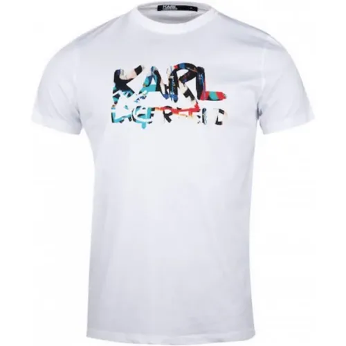 Lässiges Baumwoll T-Shirt , Herren, Größe: L - Karl Lagerfeld - Modalova