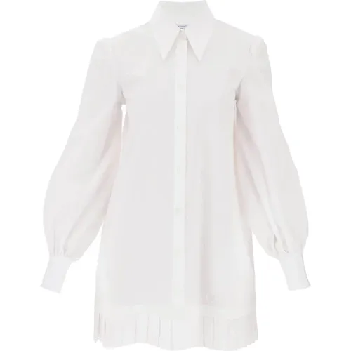 Mini Hemdkleid aus Baumwollpopeline,Weiße Hemdblusenkleid Off - Off White - Modalova