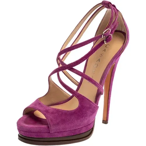 Pre-owned Wildleder sandals , Damen, Größe: 36 EU - Casadei Pre-owned - Modalova