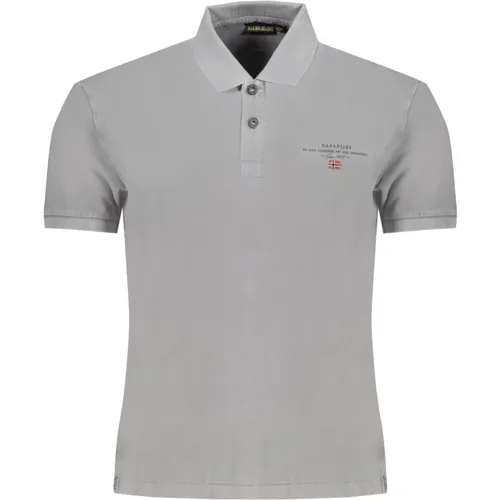 Graues Polo-Shirt Herren , Herren, Größe: XL - Napapijri - Modalova