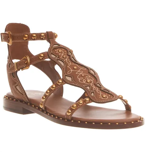 Ethnic Low Leather Sandals , female, Sizes: 4 UK, 3 UK - Ash - Modalova