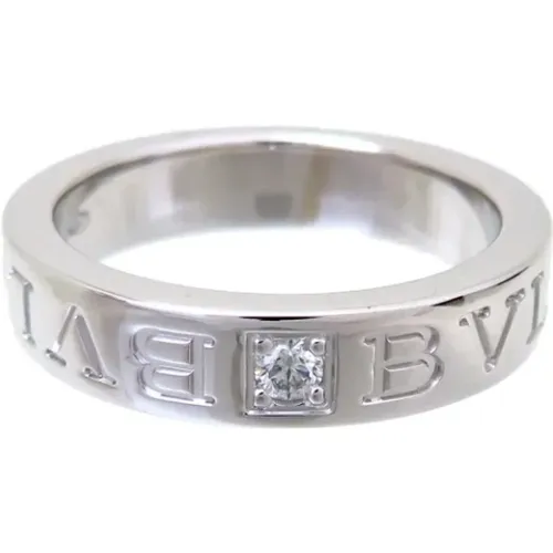 Pre-owned White Gold rings , female, Sizes: ONE SIZE - Bvlgari Vintage - Modalova