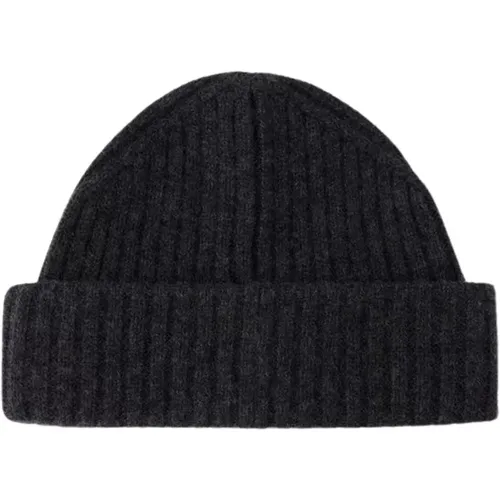 Chunky Brim Beanie - Toteme - Cashmere - Dark Grey , female, Sizes: ONE SIZE - TotêMe - Modalova