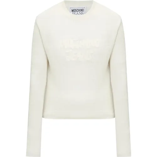 Weißer Pullover für Frauen - Moschino - Modalova