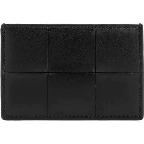 Intreccio Card Case Silver , male, Sizes: ONE SIZE - Bottega Veneta - Modalova