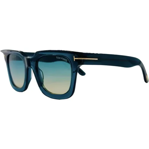 Leigh-02 Quadratische Sonnenbrille Blau Verlauf , Damen, Größe: ONE Size - Tom Ford - Modalova