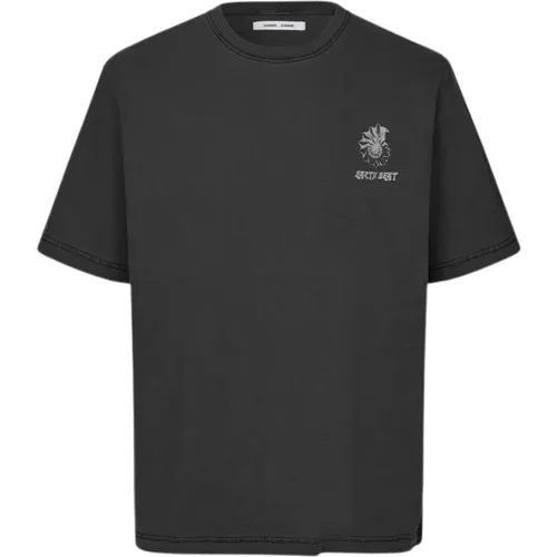 Bedrucktes Baumwoll-T-Shirt mit lockerer Passform , Herren, Größe: XL - Samsøe Samsøe - Modalova