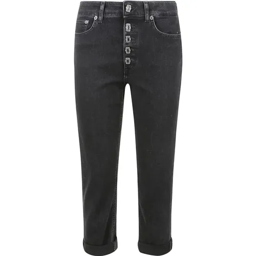 Schwarze Jeans mit Schmuckdetail , Damen, Größe: W27 - Dondup - Modalova