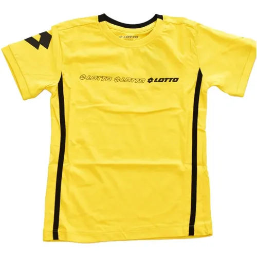 Gelbes Logo T-Shirt - 100% Baumwolle - Lotto - Modalova
