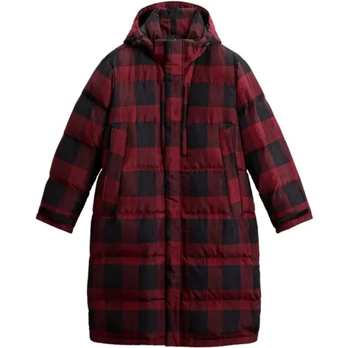 Rote Gesteppte Gepolsterte Jacke - Woolrich - Modalova