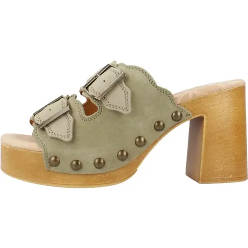 Stilvolle Heeled Mules Sandal , Damen, Größe: 38 EU - MTNG - Modalova