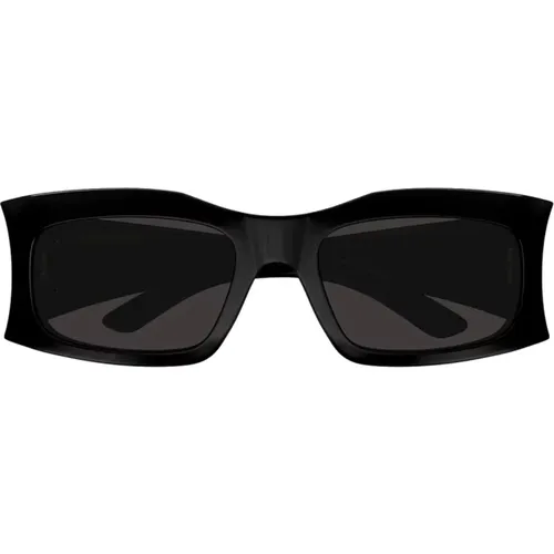 Damen Sonnenbrille mit quadratischem Acetatrahmen in Schwarz,Schwarzer Rahmen Graue Linse Sonnenbrille - Balenciaga - Modalova
