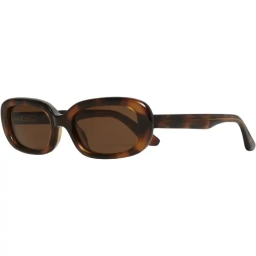 Rechteckige Schildpatt-Sonnenbrille mit UV-Schutz , Herren, Größe: ONE Size - CHiMi - Modalova