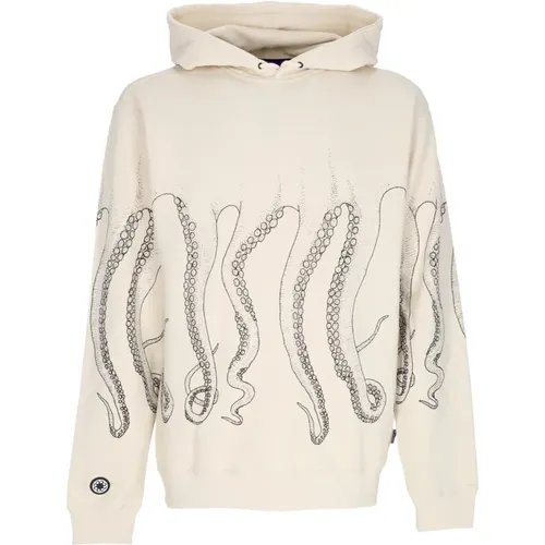 Leichter Hoodie Schwarz/Weiß , Herren, Größe: L - Octopus - Modalova