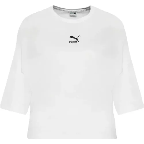 Short Sleeve T-Shirt , female, Sizes: S, L - Puma - Modalova