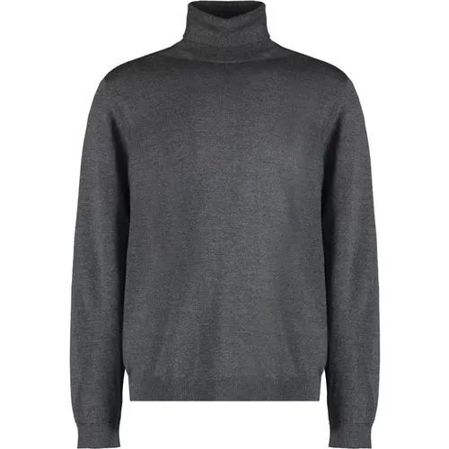 Gerippter Rollkragenpullover , Herren, Größe: XL - Roberto Collina - Modalova