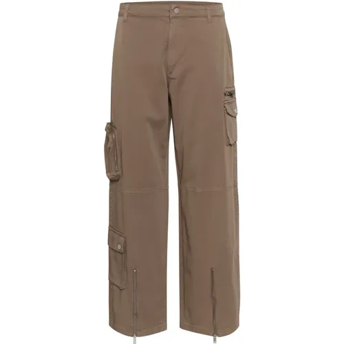 High-Waisted Cargo Pants with Zipper Details , female, Sizes: 2XL - Gestuz - Modalova