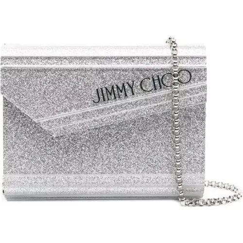 Glitzernde Umschlagtasche mit Kettenriemen - Jimmy Choo - Modalova