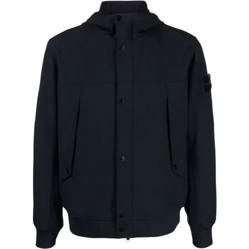 Hooded Water-Resistant Jacket , male, Sizes: L, M, XL, 2XL, S - Stone Island - Modalova