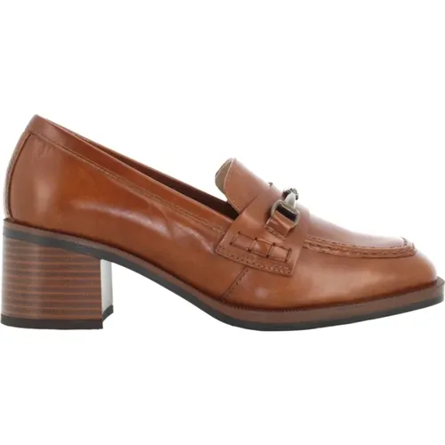 Elegant Leather Heeled Ankle Boots , female, Sizes: 4 1/2 UK, 5 UK - Nerogiardini - Modalova