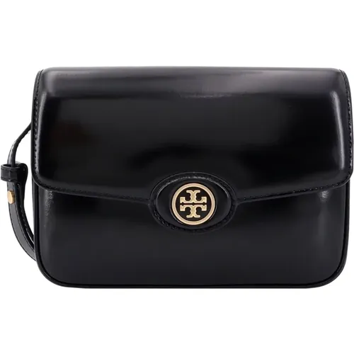 Patent Leather Shoulder Bag with Logo , female, Sizes: ONE SIZE - TORY BURCH - Modalova