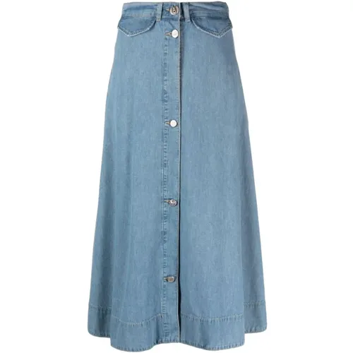 Stylish Denim Skirt , female, Sizes: M, XS, S - Moschino - Modalova
