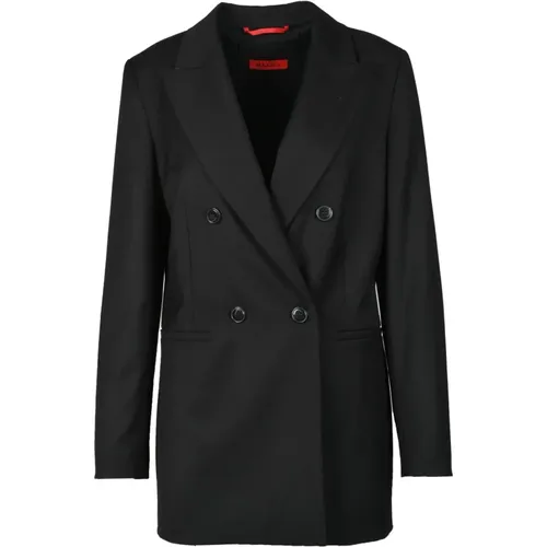 Eleganter Blazer mit Polyesteranteil , Damen, Größe: L - Max & Co - Modalova