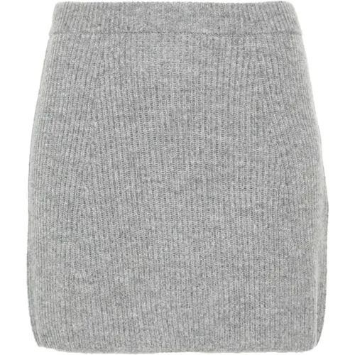 Ribbed Knit Grey Skirt , female, Sizes: S, M, L, XS - SPORTMAX - Modalova